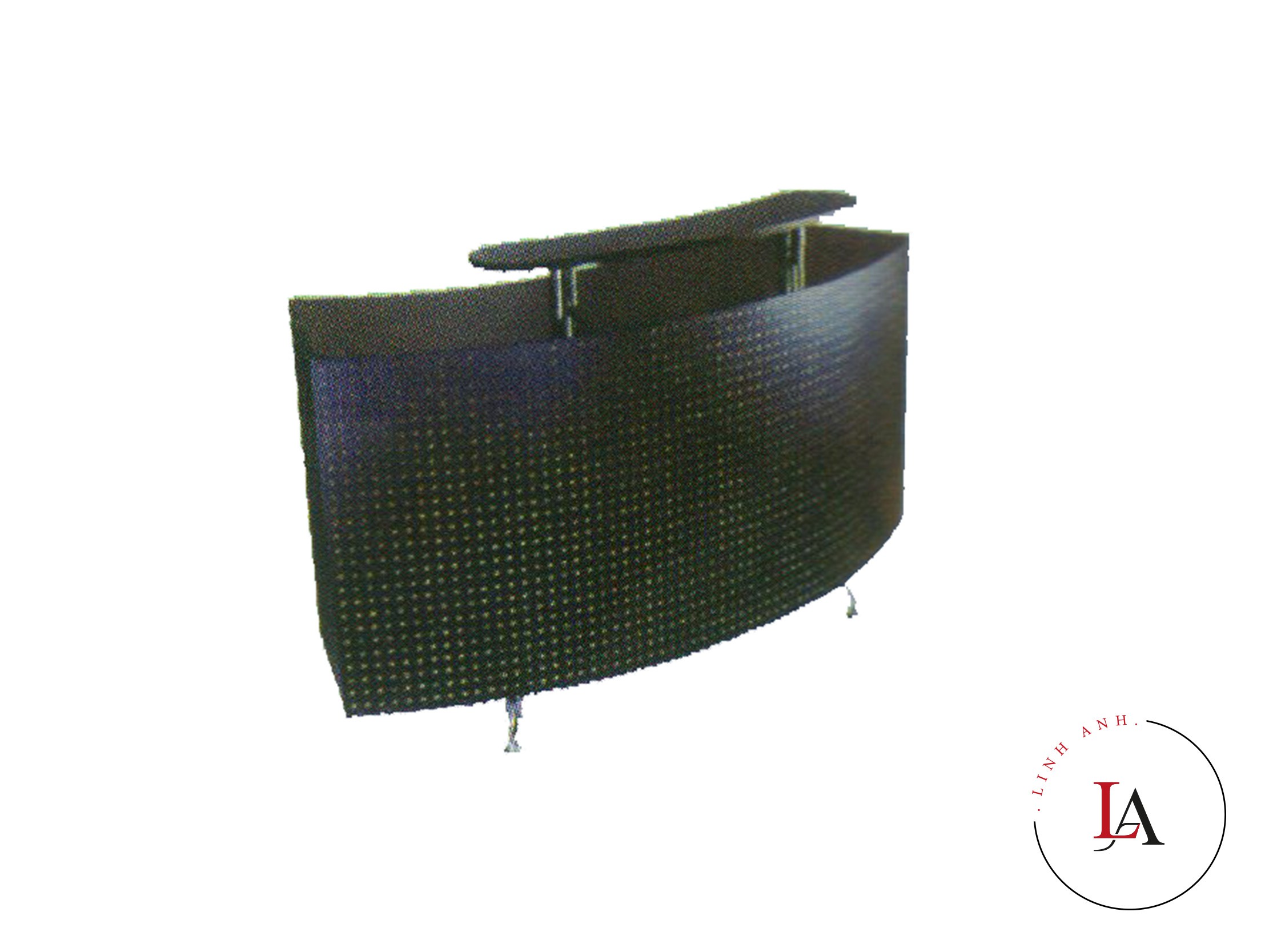 Tủ quầy khung gỗ sơn PU HQH444